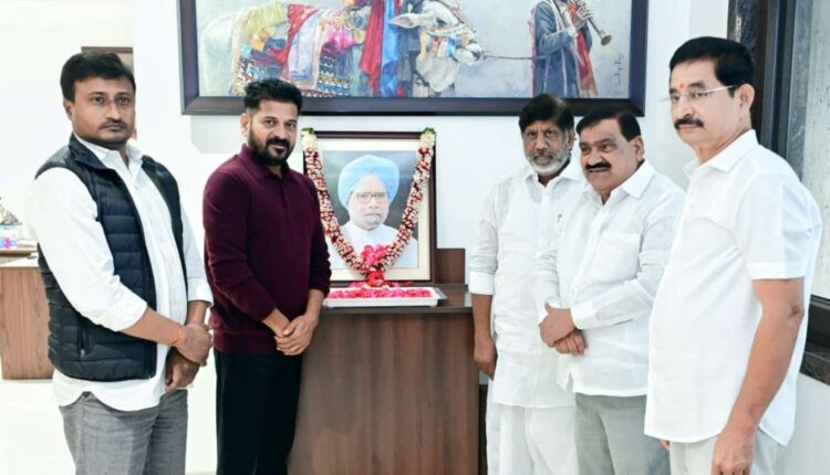 CM Revanth honours Manmohan Singh