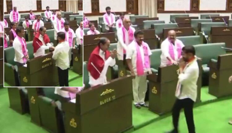 CM Revanth greets KCR with handshake in Assembly
