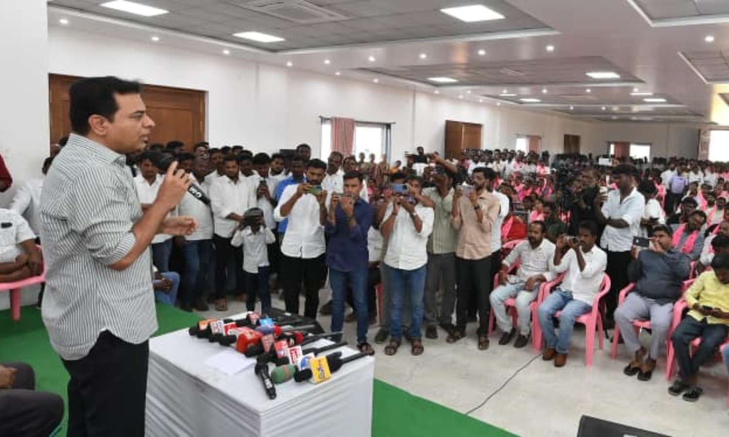 KTR warns Congress sarpanches