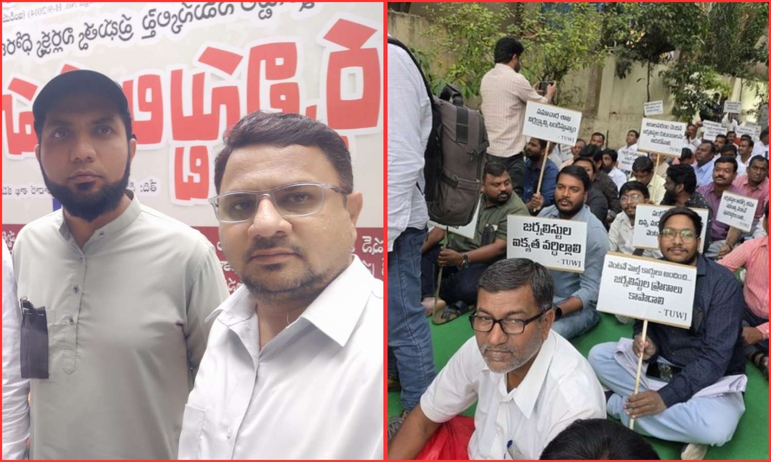 journalists stage Maha Dharna