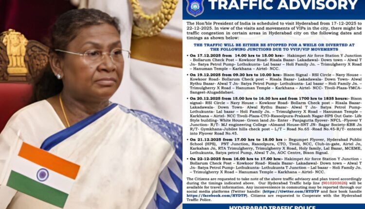 traffic restrictions Hyderabad