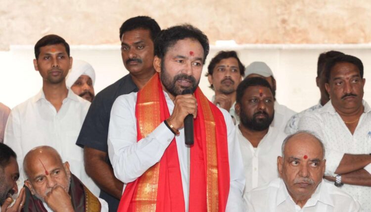 Kishan Reddy Hyderabad slum visit