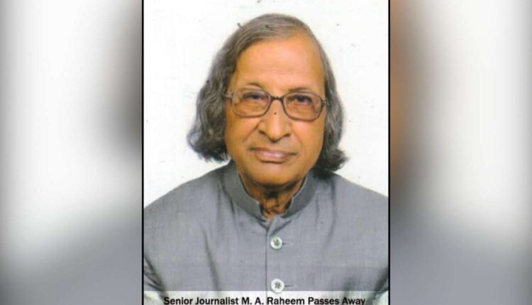 Urdu journalist M.A. Rahim