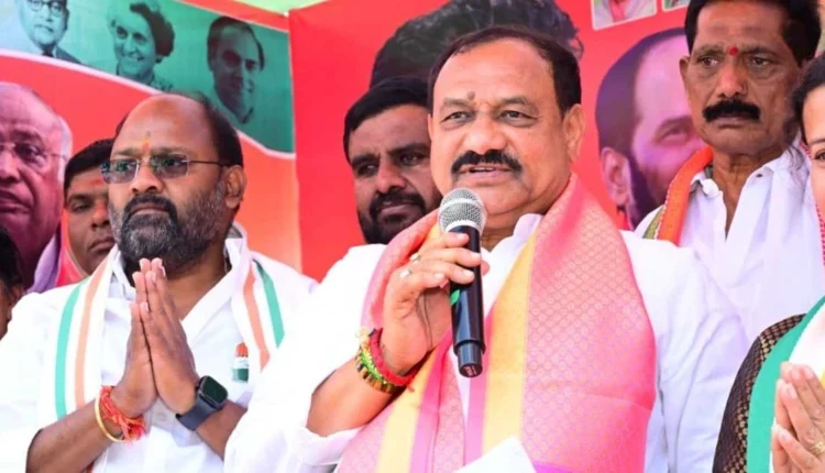 Mahesh Kumar Goud appeals for Congress support in Nizamabad