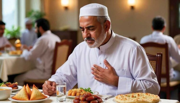 breathlessness after Iftar