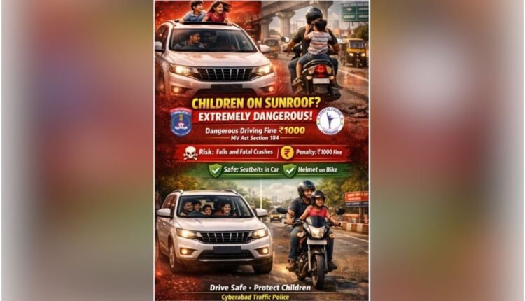 Cyberabad Traffic Police warn against sunroof travel