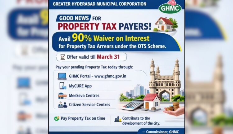 GHMC property tax 90% interest waiver