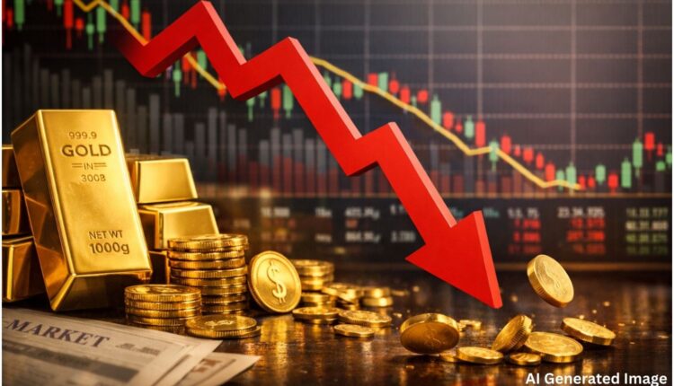 Gold prices fall sharply in market