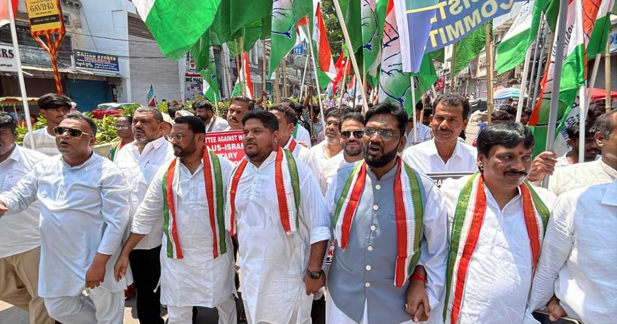 Hyderabad protest Iran strikes hits Centre stance