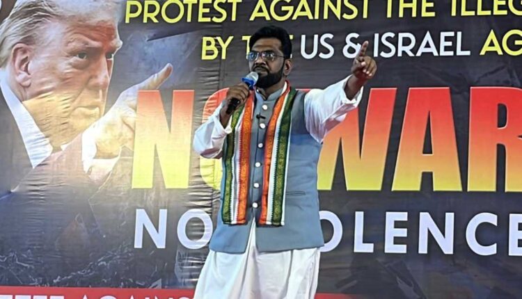 Hyderabad protest Iran strikes hits Centre stance