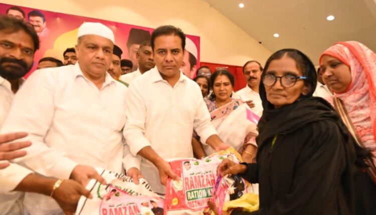 KTR distributes Ramzan kits in Hyderabad