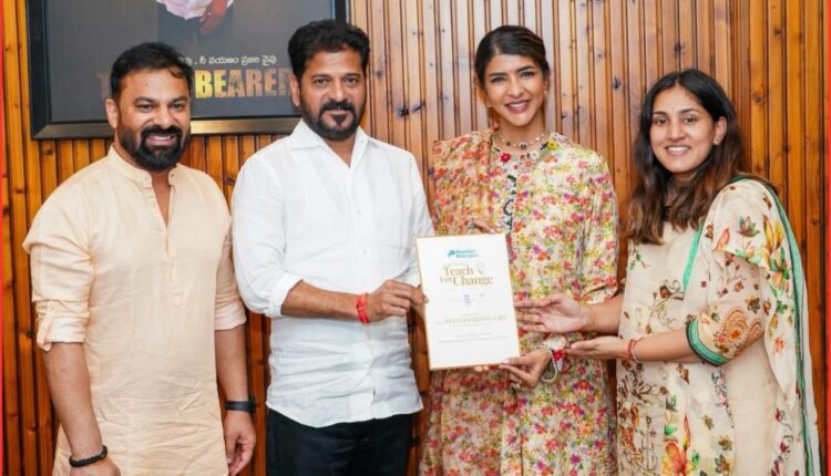 Young India schools Lakshmi Manchu CM meet