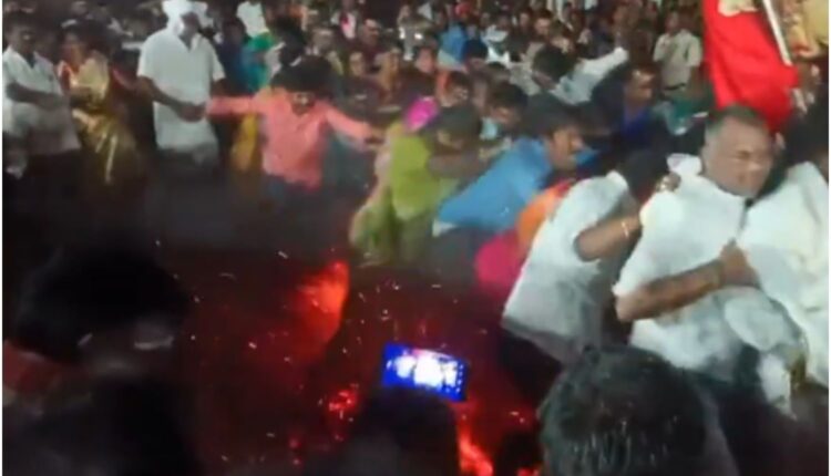 Fire pit ritual stampede injures devotees