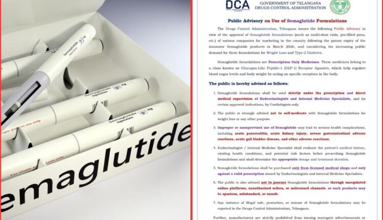 Health advisory on Semaglutide in Telangana