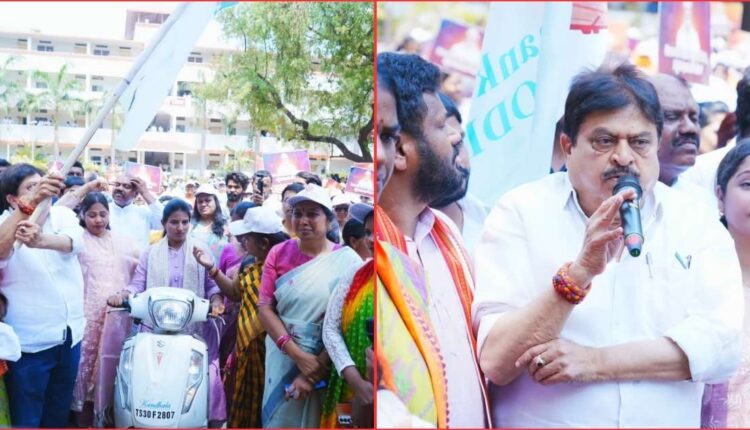 BJP scooty rally Hyderabad