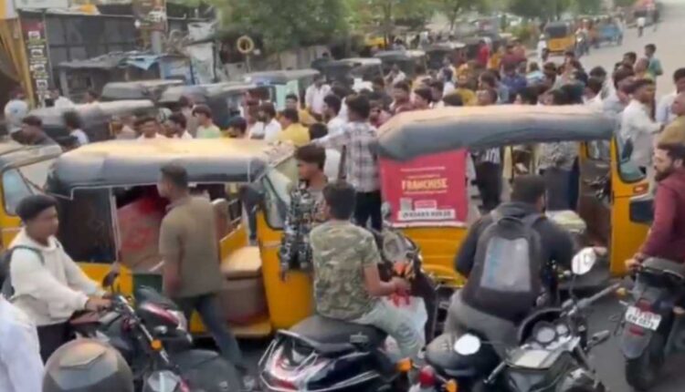 LPG gas shortage protest disrupts traffic in Hyderabad