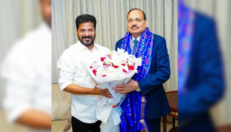 Revanth Reddy Surya Kant meeting at banquet