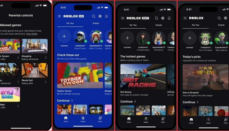 Roblox age-based accounts