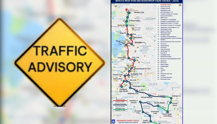Traffic advisory for Hanuman Jayanti today
