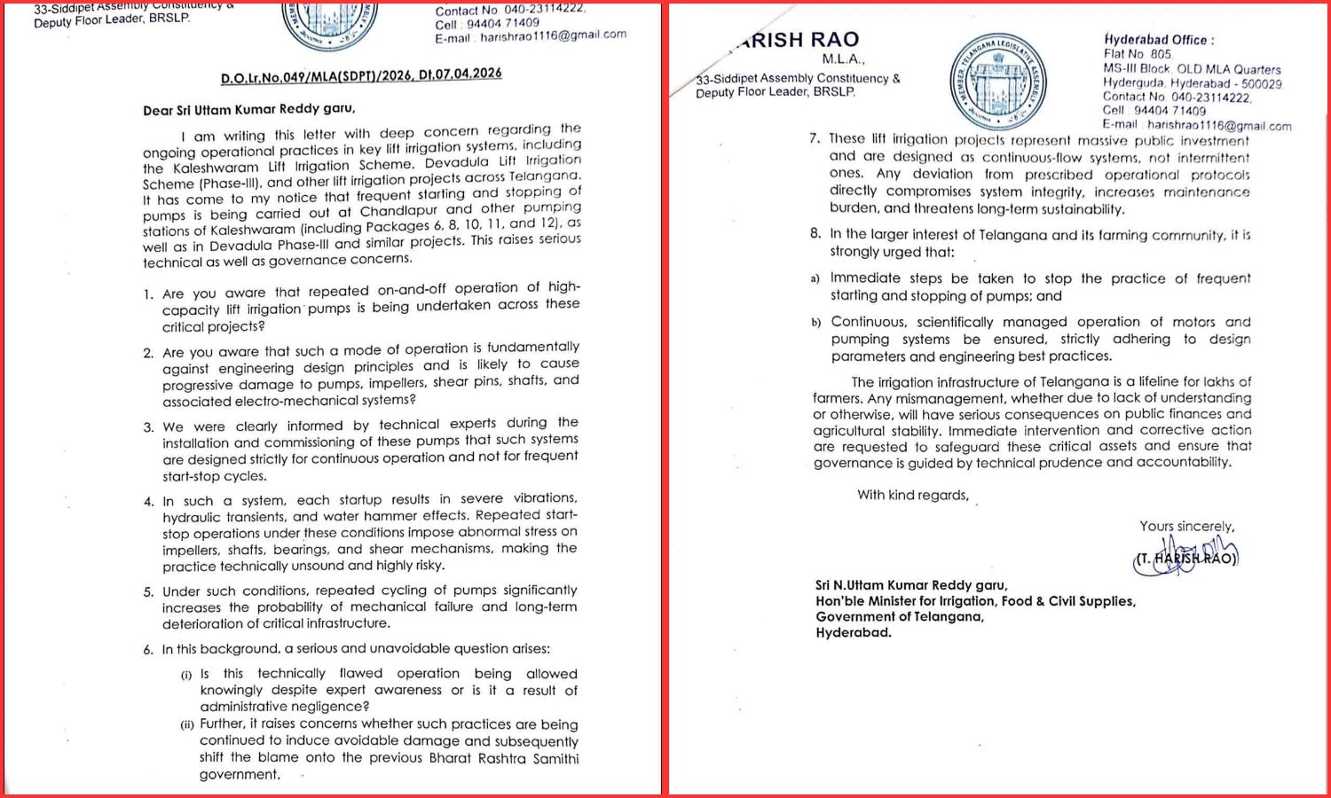 irrigation projects operations