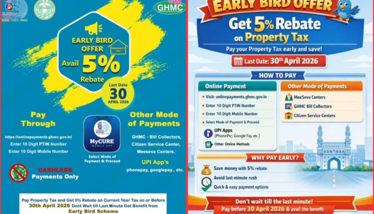 Property tax rebate GHMC offer