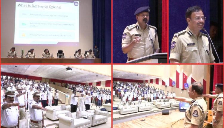 Road safety awareness drive in Hyderabad