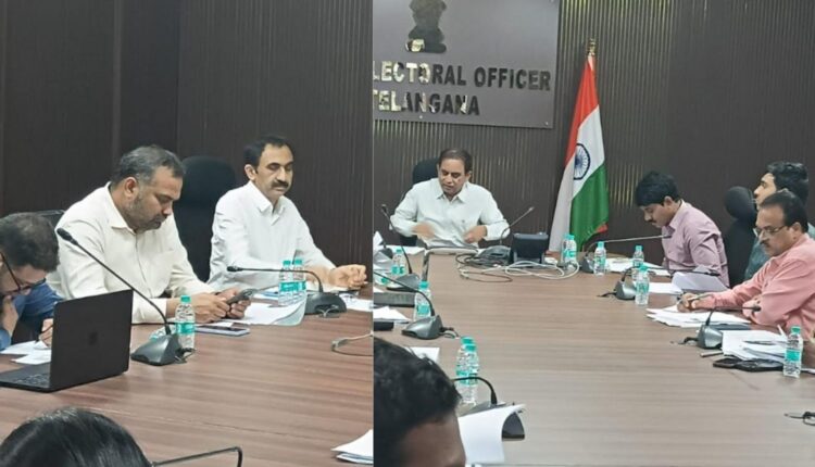 Voter mapping review by Telangana CEO