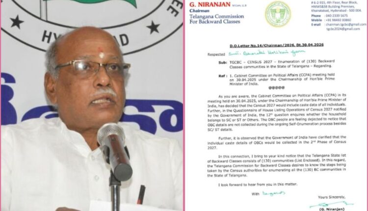 BC census data issue raised in Telangana