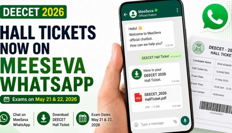 DEECET hall tickets issued via MeeSeva WhatsApp