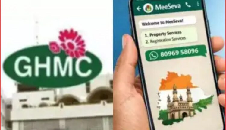 GHMC services on MeeSeva WhatsApp