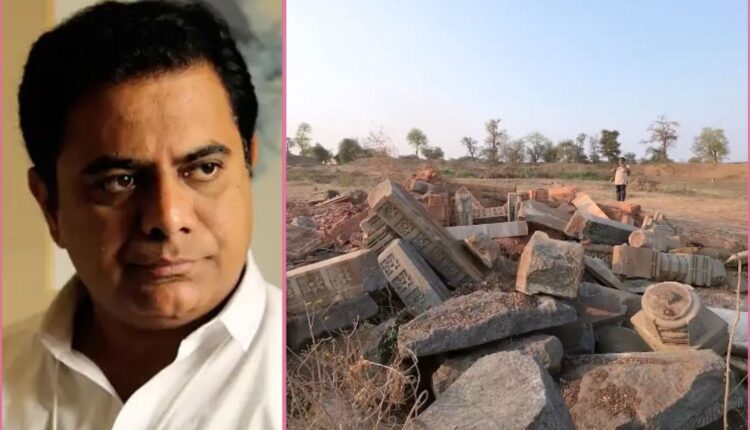 Kakatiya temple damage draws KTR criticism