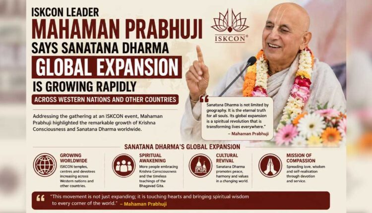 ISKCON leader backs Sanatana Dharma global rise