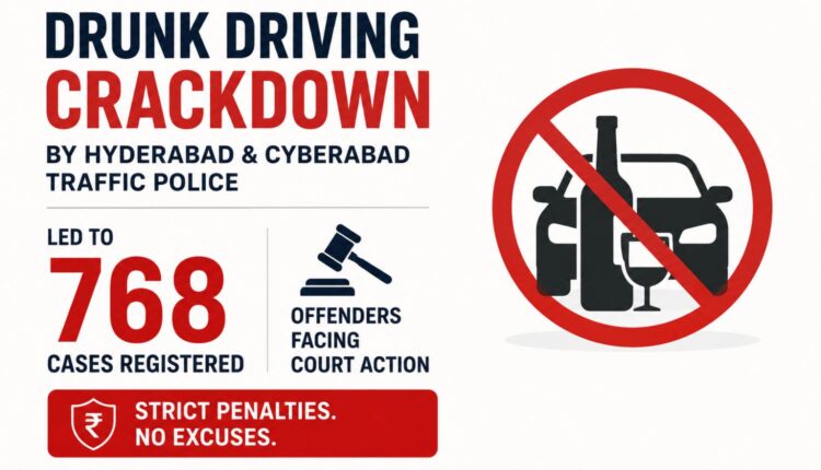 Drunk driving crackdown catches 768 offenders