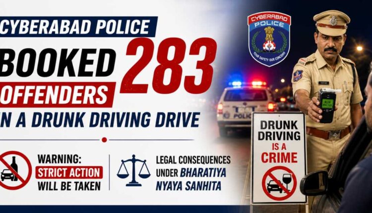 Cyberabad police drunk driving drive results