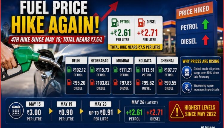 Fuel price hike pushes rates higher