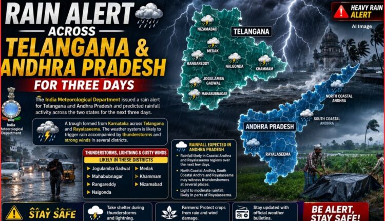Rain alert issued for Telugu states