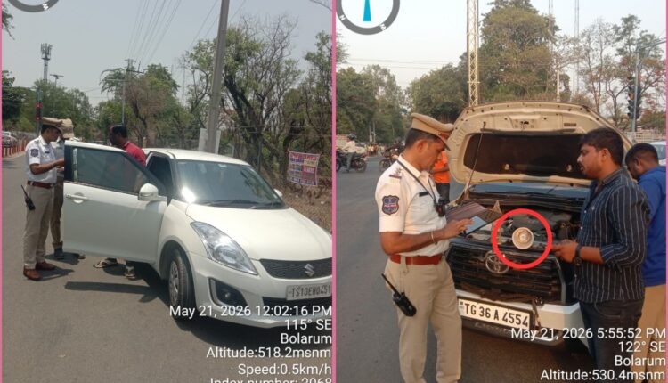 Tinted glass violations attract heavy fines in Malkajgiri