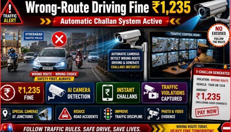 Wrong-route driving violations to attract Rs 1,235 challan