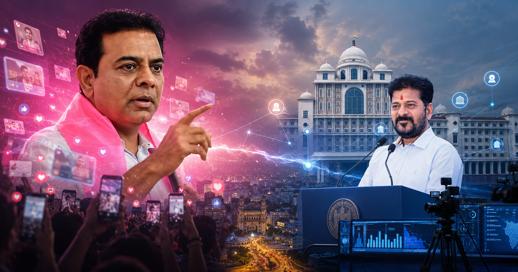 Telangana digital politics pits KTR against Congress