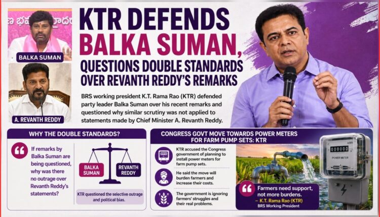 KTR on Balka Suman