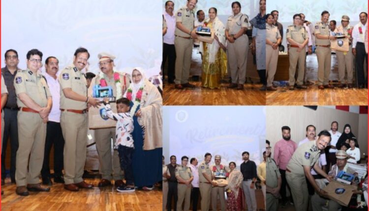 Retiring police personnel honoured by Sajjanar