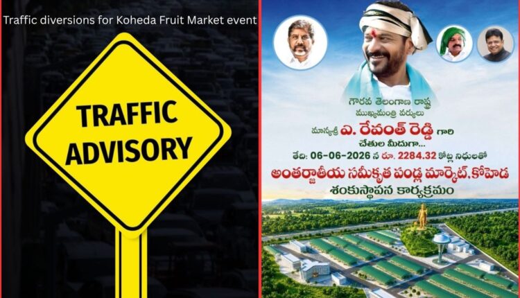 Traffic diversions for Koheda Fruit Market event