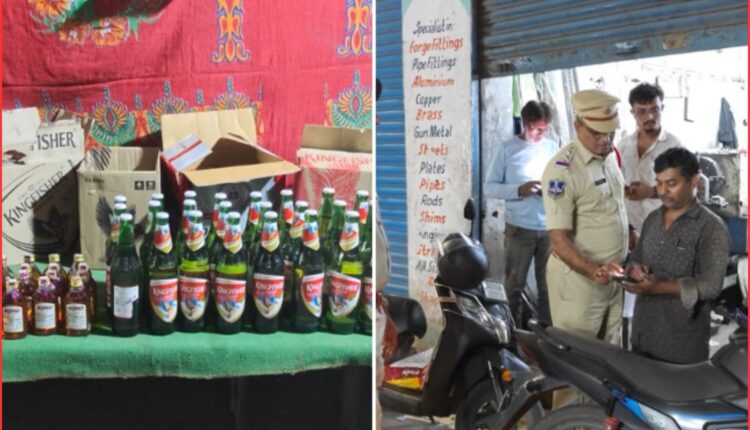 CASO in Sanathnagar: Liquor seized, five detained