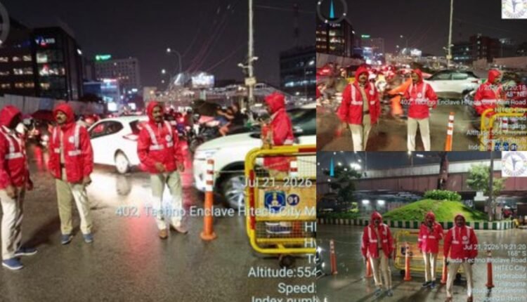 Cyberabad traffic management during rainfall