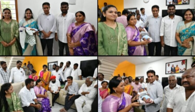 KTR visits Kishtayya family in Karimnagar