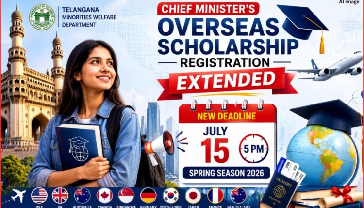 Chief Minister's Overseas Scholarship deadline extended