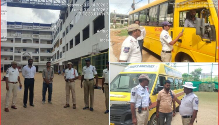 School transport safety inspections in Rajendranagar