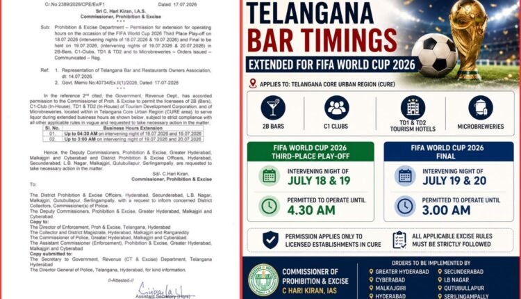 Telangana bar timings