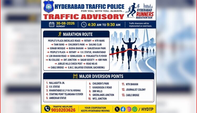 Hyderabad Marathon traffic