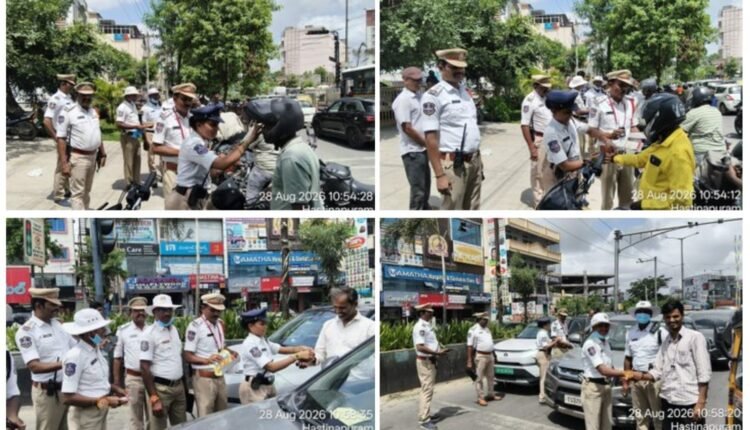 Malkajgiri Police mark Raksha Bandhan with safety drive
